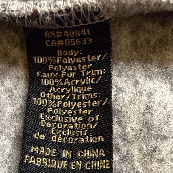 Wooly Bully Wear Gray Vest with Black Fur Accent - Picture 9 of 9